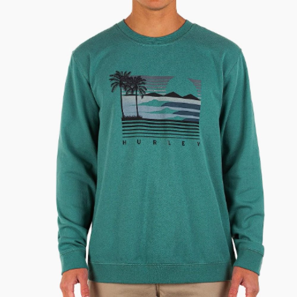 Hurley Men's One and Only Summer Crew Sweatshirt Medium - Picture 1 of 3